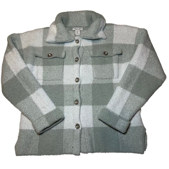 Rachel Zoe Button Up Fuzzy Jacket Shacket Coat Women’s Size Large - Picture 1 of 6
